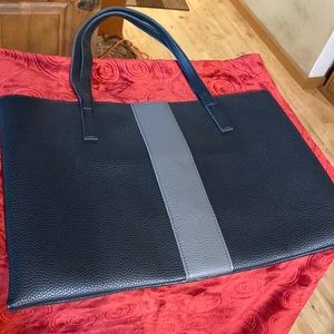 Vince camuto black with grey flat tote